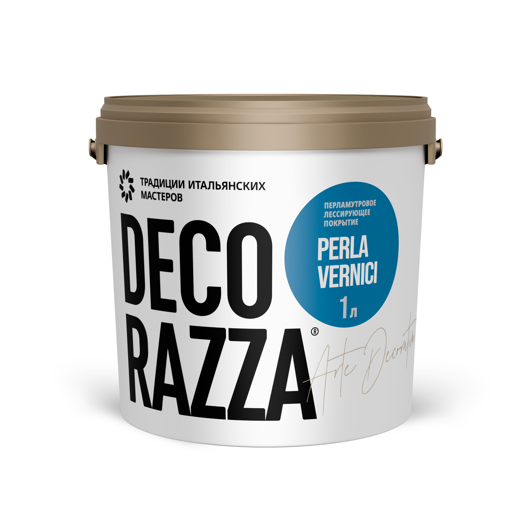 Decorazza Лессировка перламутровая PERLA VERNICI, 1 л, оттенок Chameleon, колеруемая для наружных работ