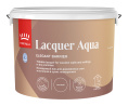 Лак панельный интерьерный LACQUER AQUA (матовый) — финишный лак Tikkivala, Бесцветный, 9л, для внутренних работ