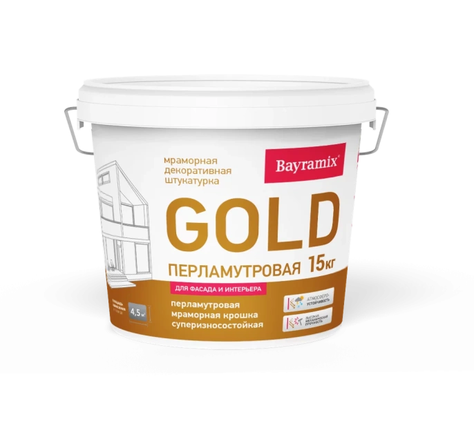 Bayramix Мраморная штукатурка GOLD Mineral Байрамикс Голд Минерал, цвет G 144, фасовка 15 кг