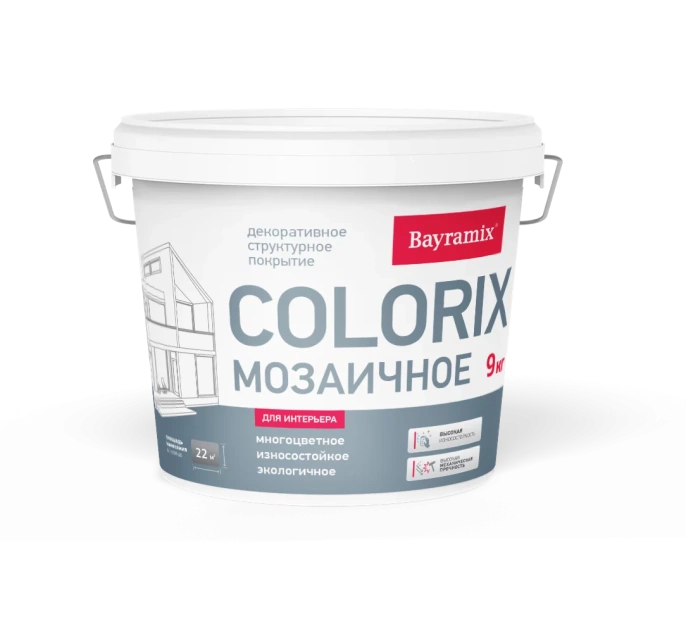 Изображение товараBayramix Мозаичное покрытие Colorix Байрамикс, цвет Cl 16, фасовка 4,5 кг: декоративная штукатурка Колорикс для внутренних работ, для стен и потолков Bayramix Мозаичное покрытие Colorix Байрамикс, цвет Cl 16, фасовка 4,5 кг: декоративная штукатурка Колорикс для внутренних работ, для стен и потолков