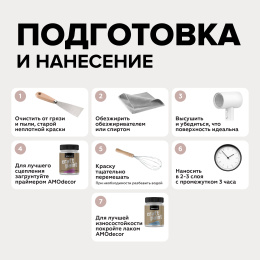 Меловая краска для мебели АМОdecor Ягодный мусс, акриловая, для дерева, без резкого запаха, матовая, для окон и дверей
