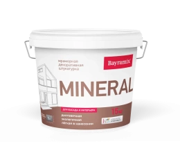 Bayramix Мраморная штукатурка Mineral средний, 354, 15 кг — декоративная штукатурка защитно-декоративная, износостойкая для фасада