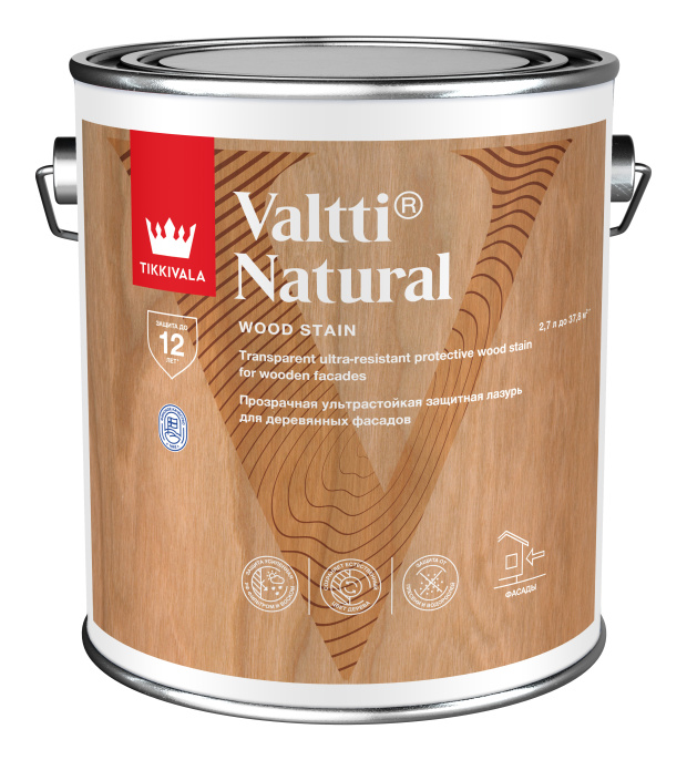 Изображение товараУльтрастойкая прозрачная лазурь VALTTI NATURAL (п/гл) Tikkivala 2,7л, Бесцветный, Ультрастойкая прозрачная лазурь VALTTI NATURAL (п/гл) Tikkivala 2,7л, Бесцветный,