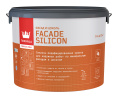 Фасадная краска Facade Silicon (гл/мат) — лакокрасочное покрытие Tikkivala, Основа C - для колеровки в насыщенные тона, 9л, по штукатурке