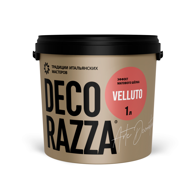 Decorazza Декоративное покрытие VELLUTO, 1 кг, оттенок Argento, шелковисто-матовая, колеруемая для наружных работ