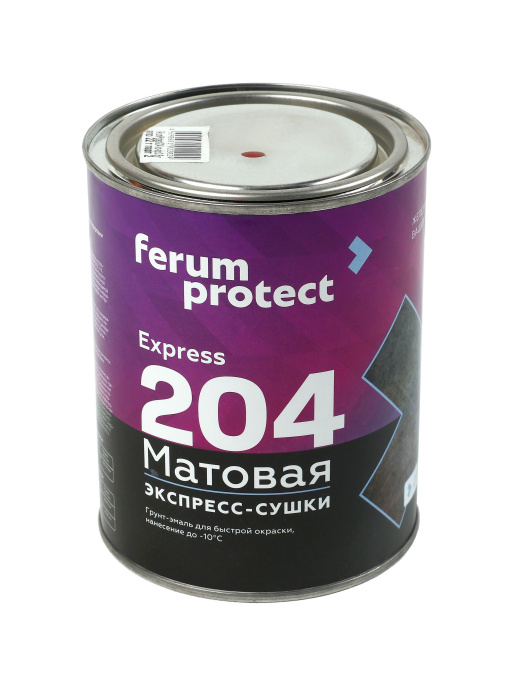 Грунт-эмаль FERUMPROTECT-204 матовая ferumprotect 0,8 кг, Желтый,